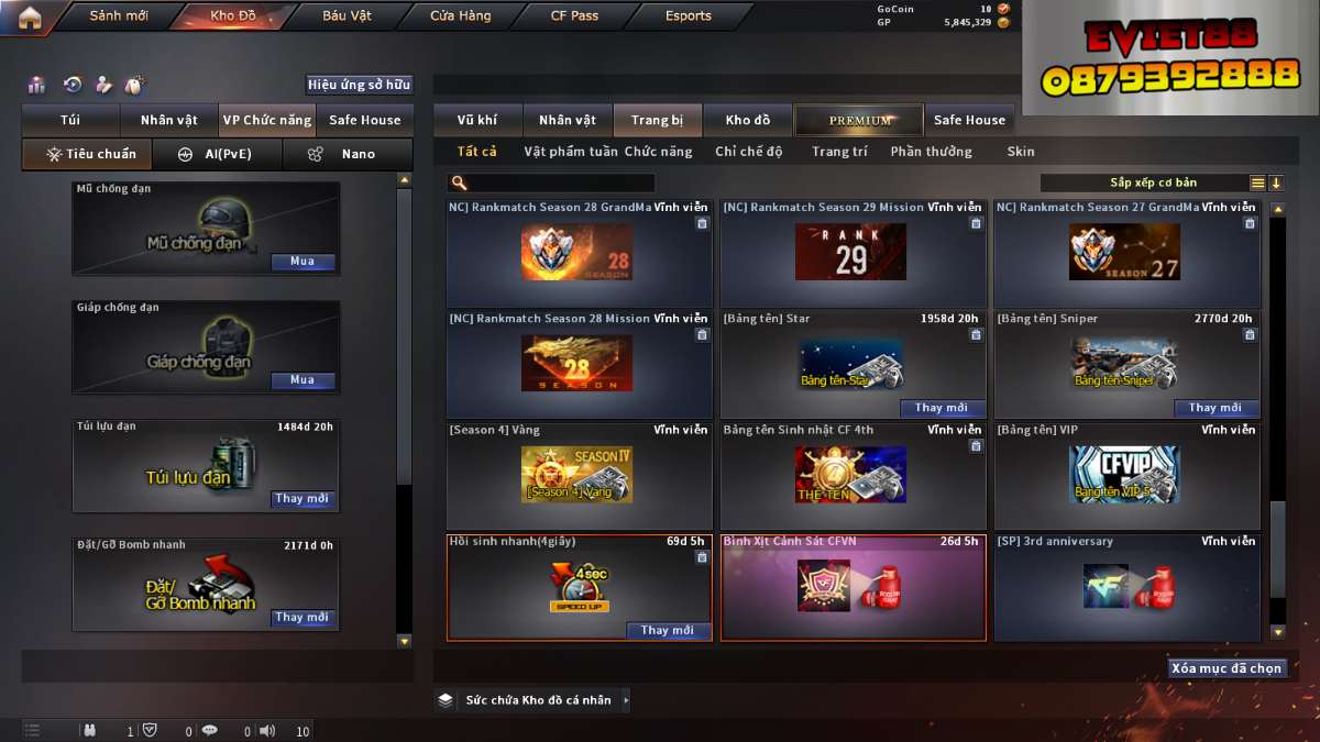 shop acc cf uy tin gia re